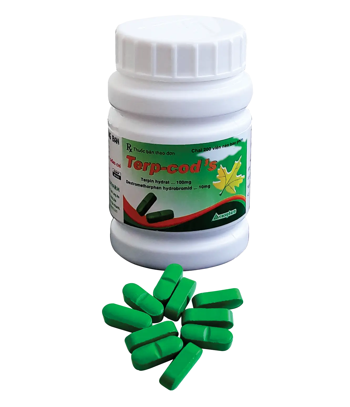 Thuốc trị ho Terp-cod's Vacopharm (chai 200 viên nén bao phim)